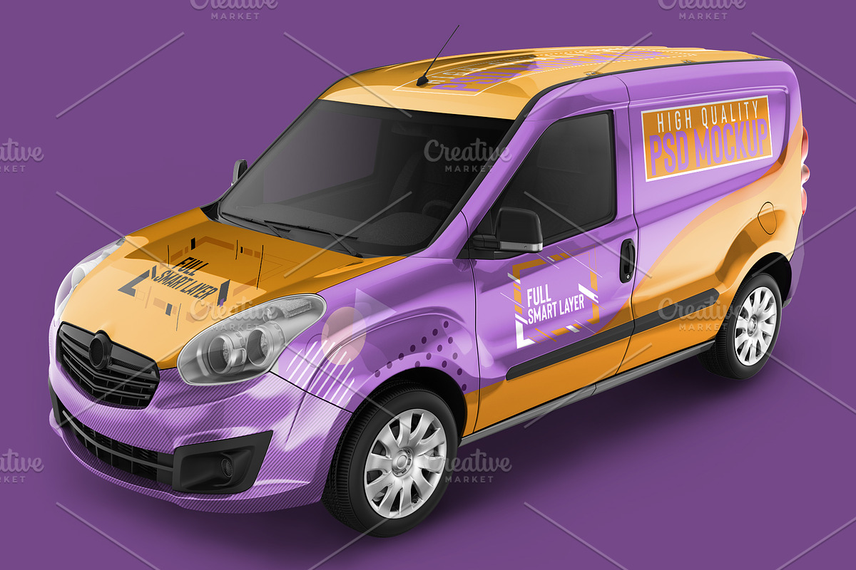 Photorealistic PSD Cargo Car Mock-up, an Advertising Mockup by Sinlatown (Photo 8 of 8)