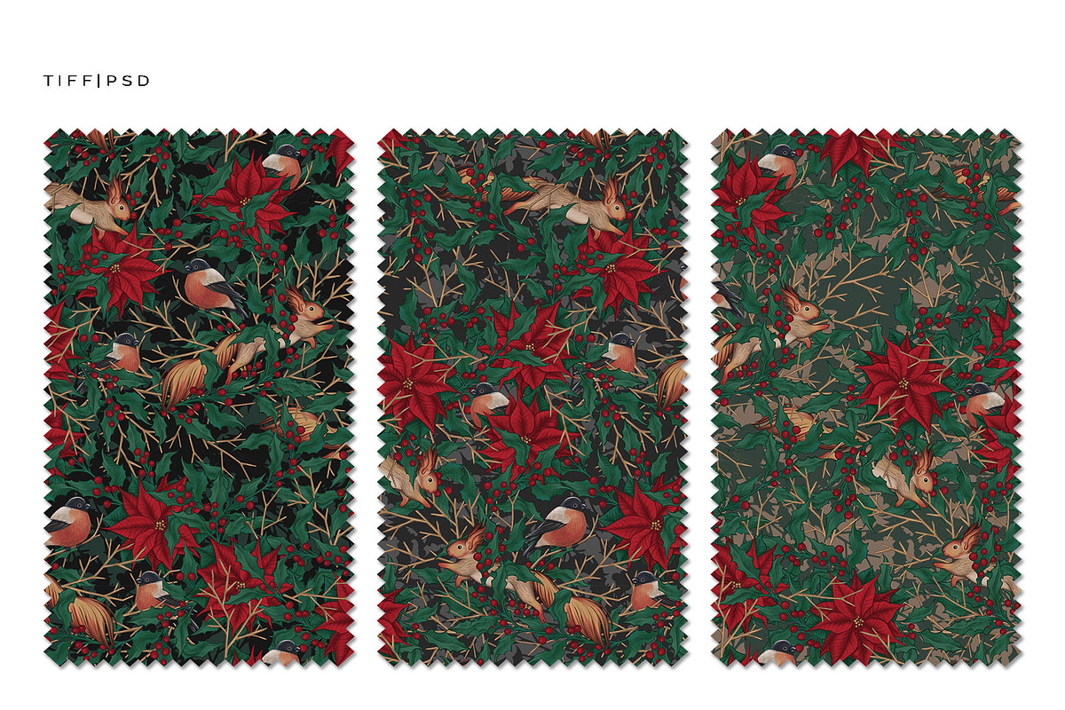 CHRISTMAS FOREST - patterns & motifs, an Animal Illustration by Liiafis (Photo 6 of 15)