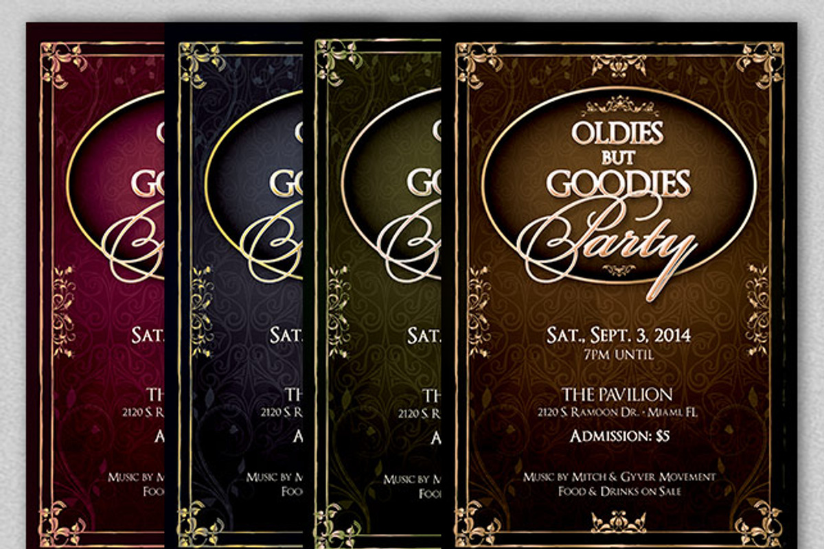 Oldies But Goodies Party Flyer, a Flyer Template by Godserv Designs (Photo 3 of 3)