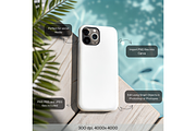 iPhone Cover Mockup by the Pool, a Product Mockup by MockupWizard (Thumbnail 2 of 5)