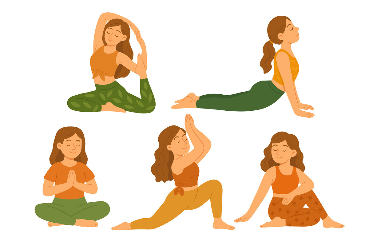 Yoga Set, a Healthcare Illustration by ananastya (Photo 5 of 12)