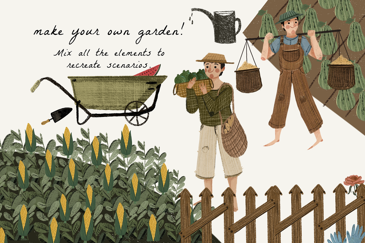 Garden and Farm Clip art, an Illustration by Cocoa studio by Eliza M (Photo 6 of 7)