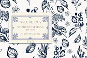 TOILE DE JOUY vector patterns set, a Seasonal Illustration by FleurArt (Thumbnail 8 of 8)