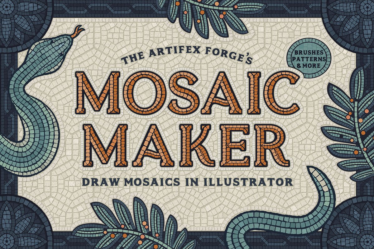 Mosaic Maker - Brushes & Patterns, a Brush Add-On by The Artifex Forge (Photo 1 of 12)