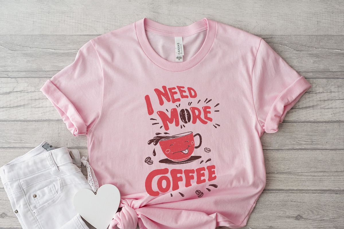 Cute Kawaii Coffee Cup T-Shirt Print, an Object Graphic by Paul Lesser (Photo 4 of 6)