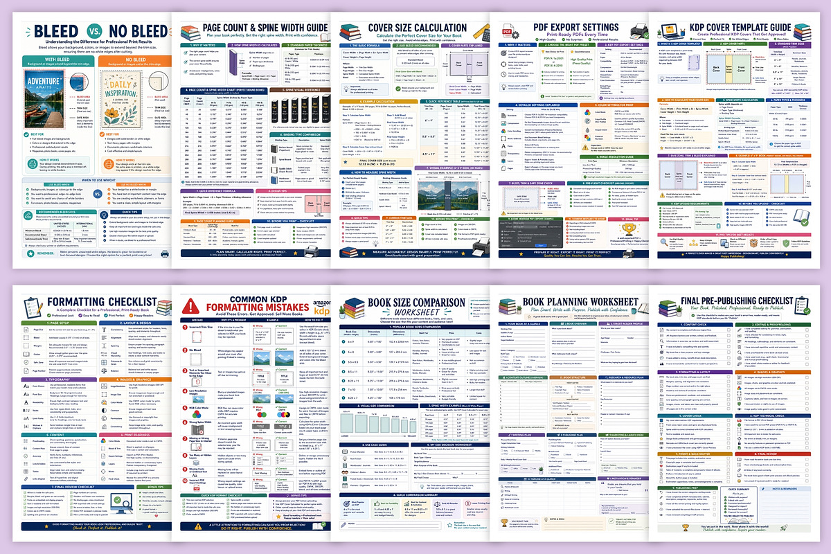 KDP Book Size & Formatting Workbook, a Stationery Template by Designmela01 (Photo 3 of 6)
