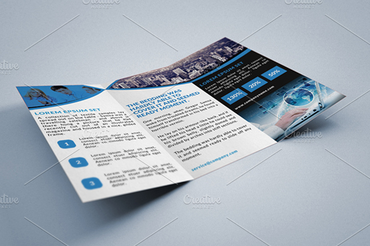 Corporate Multipurpose Trifold 3, a Brochure Template by WonderShop (Photo 2 of 3)
