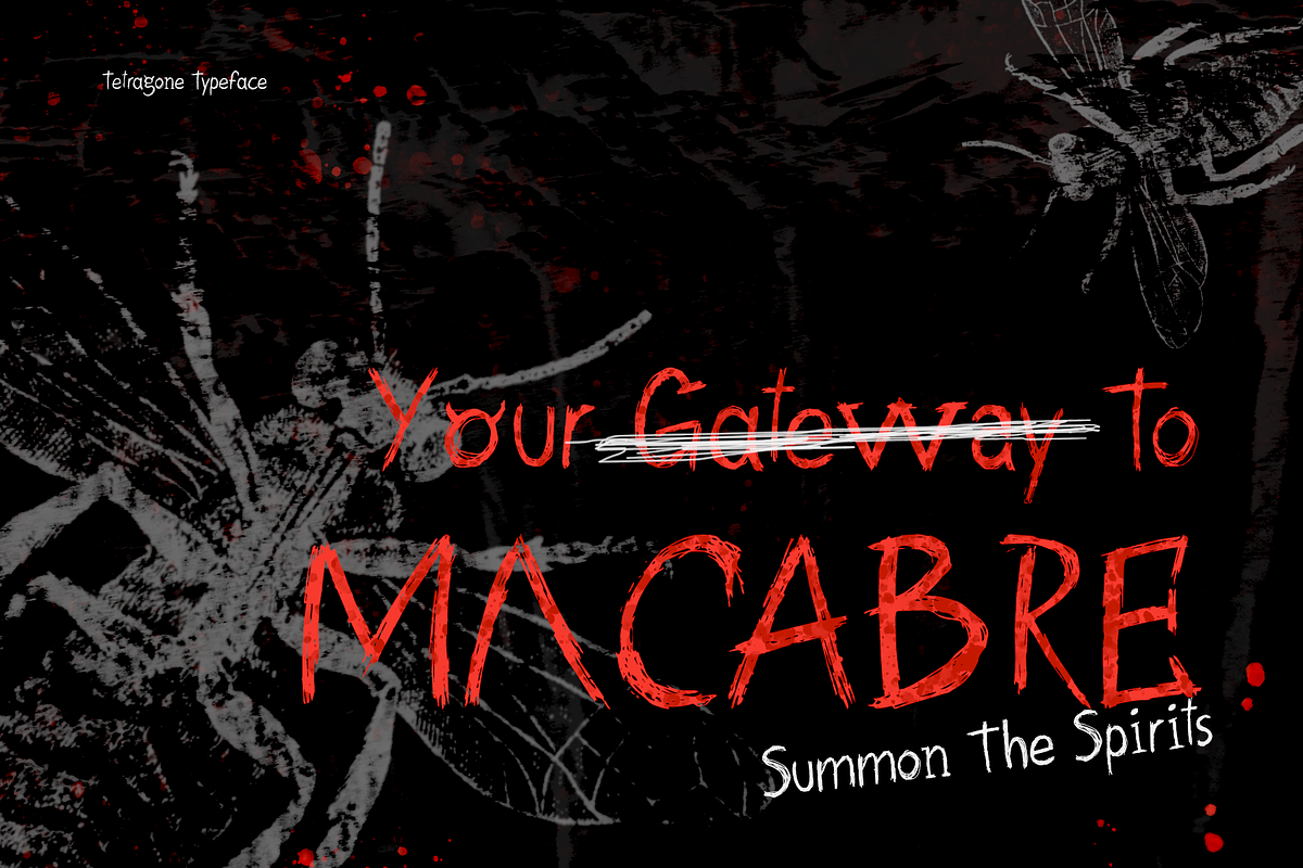 CF Tetragone - Horror Handwritten, a Handwritten Font by Indotype Foundry (Photo 4 of 10)
