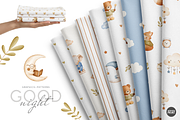Good Night Baby Patterns Clipart, a Pattern Graphic by vatrushkaprint_store (Thumbnail 1 of 10)