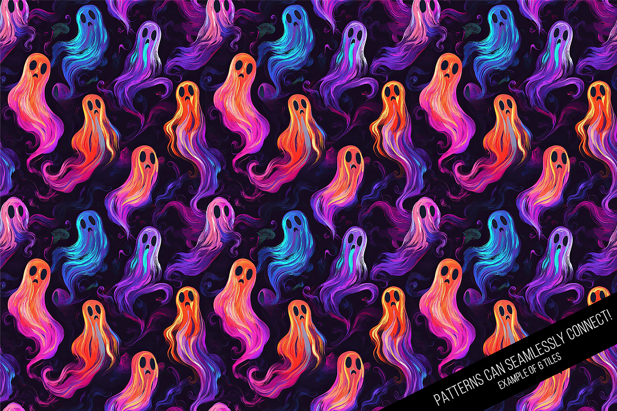 Neon Halloween Digital Paper, a Pattern Graphic by Chromolume Studio (Photo 25 of 28)