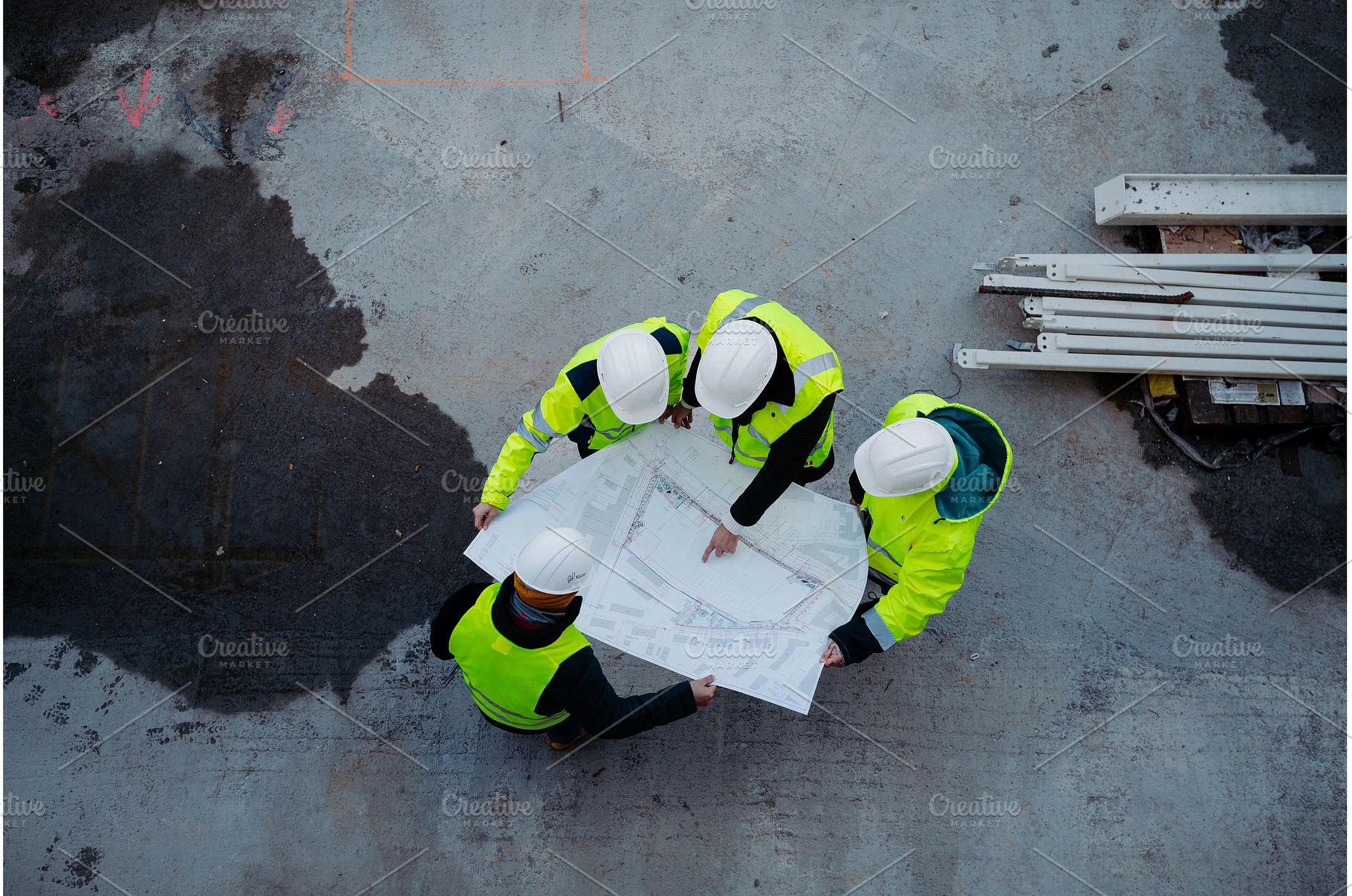 High angle view of engineers and, a Person Photo by HalfPoint