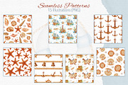 Sea Voyage Watercolor Clip Art, an Object Graphic by Andre_Eva (Thumbnail 11 of 12)