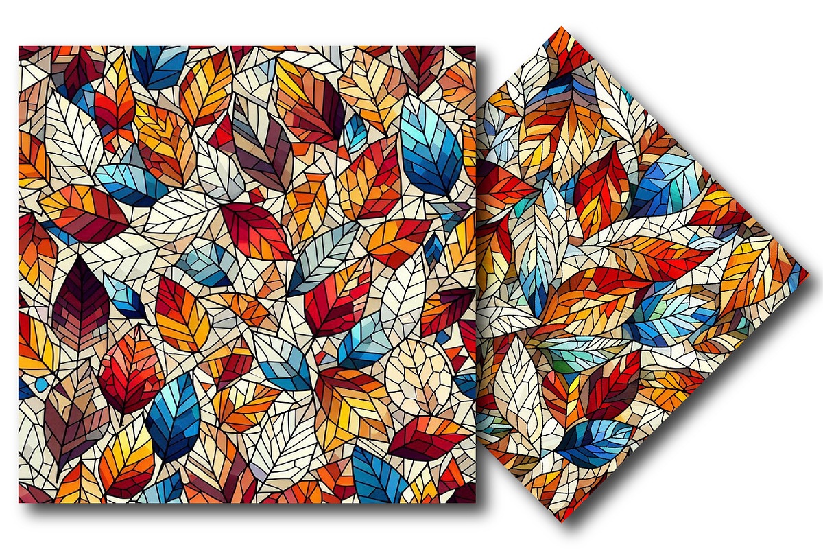 Colorful Mosaic of Autumn Seamless, an Illustration by DreamPrint404 (Photo 3 of 5)