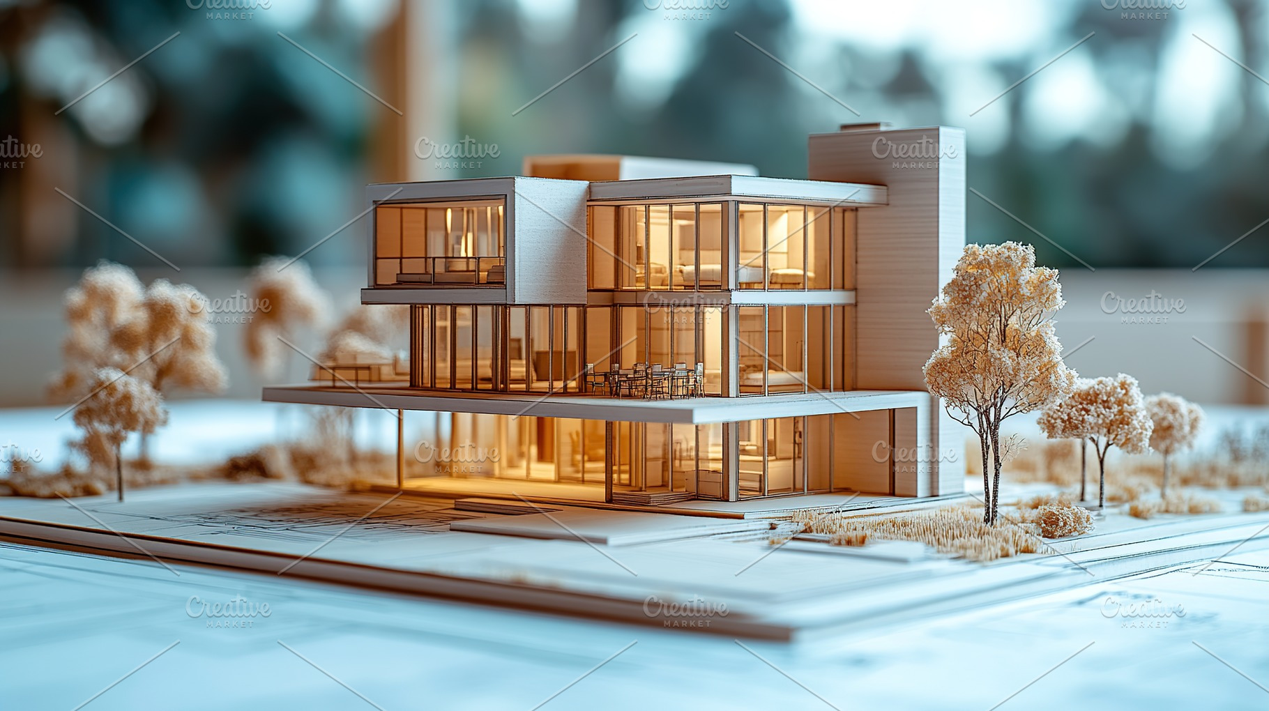 Architecture team working on house model building, an Architecture Photo by AlyaAnd