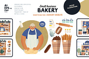 Bakery, Small business (vector), a Templates & Theme by Grivina's shop (Thumbnail 1 of 19)