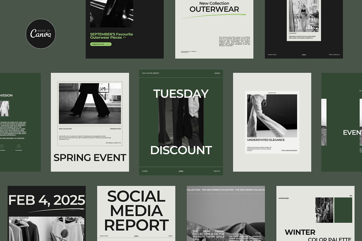 LENA | Canva Templates, a Social Media Template by Mia Branding Studio (Photo 1 of 7)
