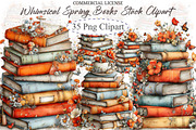 Whimsical Spring Books Stack Clipart, an Illustration by designcity5 (Thumbnail 1 of 5)