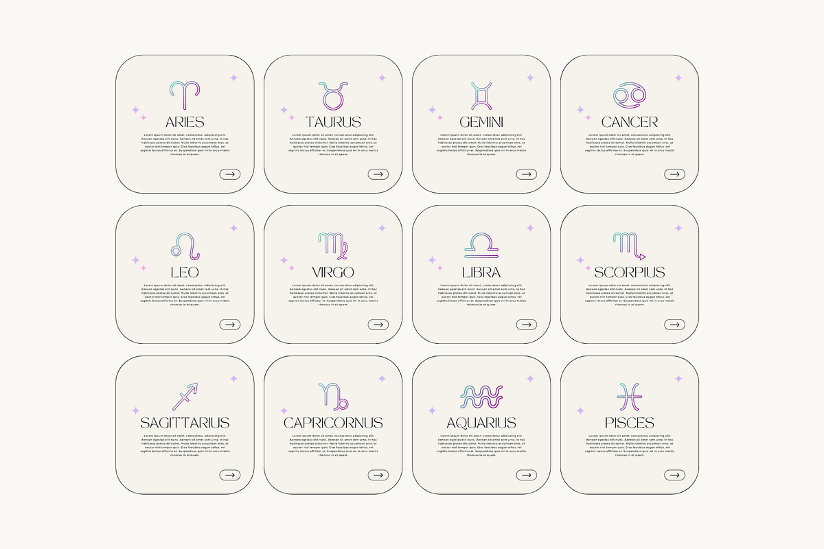 Astrology Instagram Post Templates, a Social Media Template by marmaries (Photo 4 of 6)