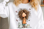 Watercolor Butterfly Letter Girl PNG, a Seasonal Illustration by Canvas Craft (Thumbnail 5 of 10)