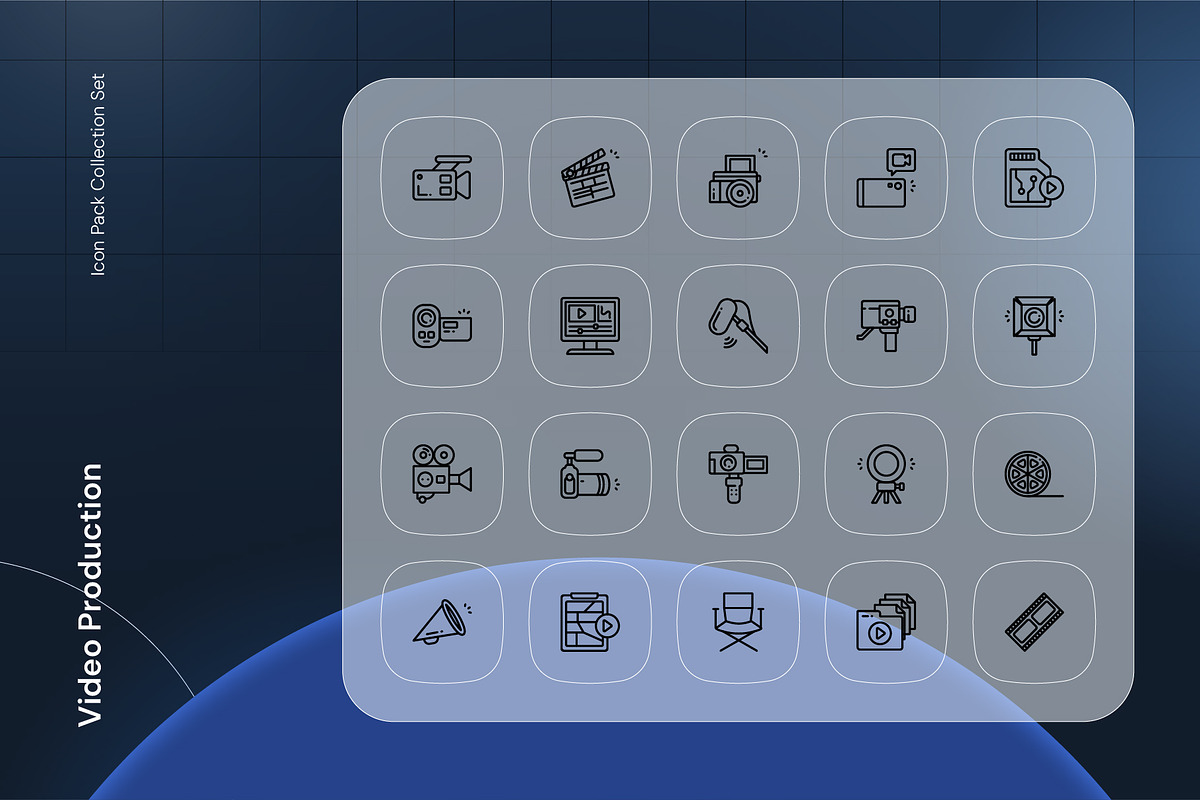 Video Production Icon, an Outline Icon by Nathaya Studio (Photo 2 of 2)