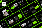 Black Modern Pitch Deck PPT, a Presentation Template by graphicook (Thumbnail 1 of 4)
