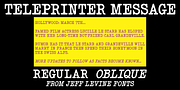 Teleprinter Message, a Font by Jeff Levine Fonts (Thumbnail 1 of 5)