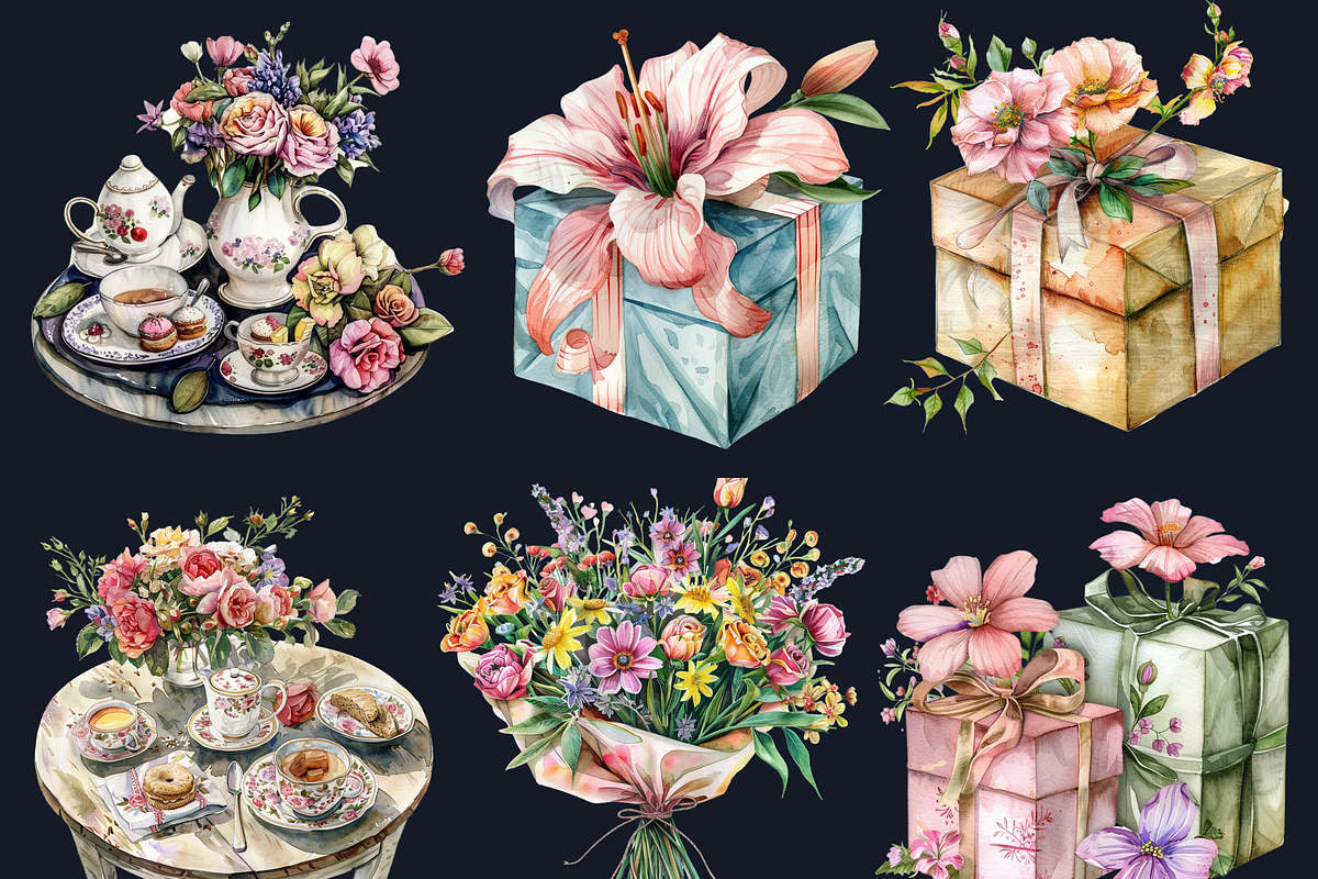 Mother's Day Gifts Clipart, a Graphic by GiraffeCreative (Photo 7 of 9)