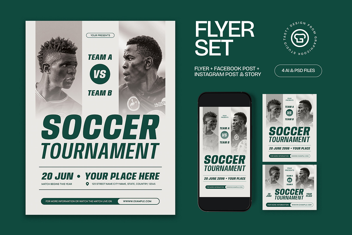 Soccer Tournament Flyer, a Flyer Template by graphicook (Photo 1 of 3)