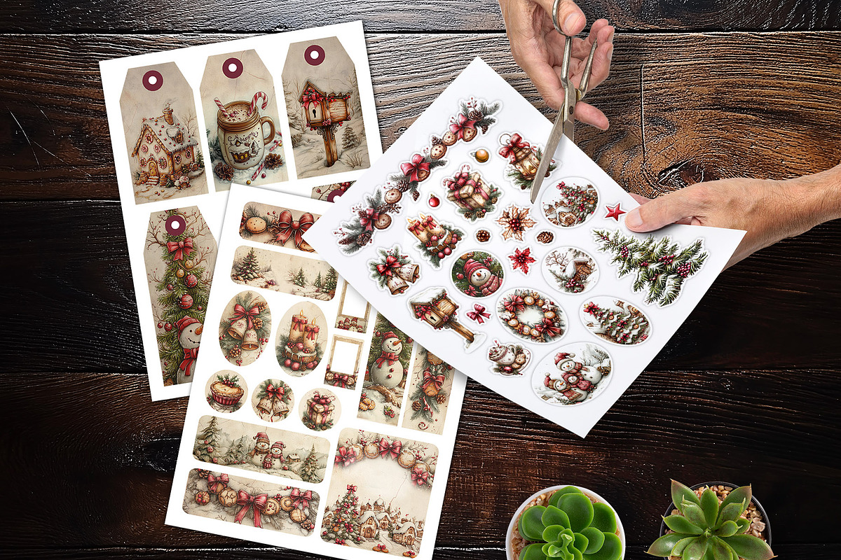 Vintage Christmas Bakery Journal Kit, a Seasonal Illustration by V Design Creator (Photo 12 of 13)