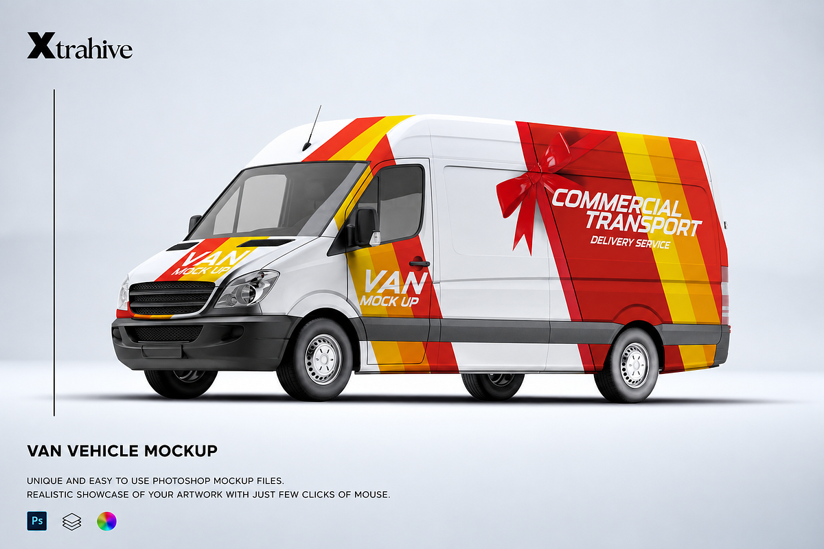 Van Mockup, an Advertising Mockup by Xtrahive (Photo 1 of 2)