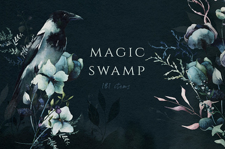 Wild Swamp Flowers Floral watercolor, a Decorative Illustration by Khrys.art