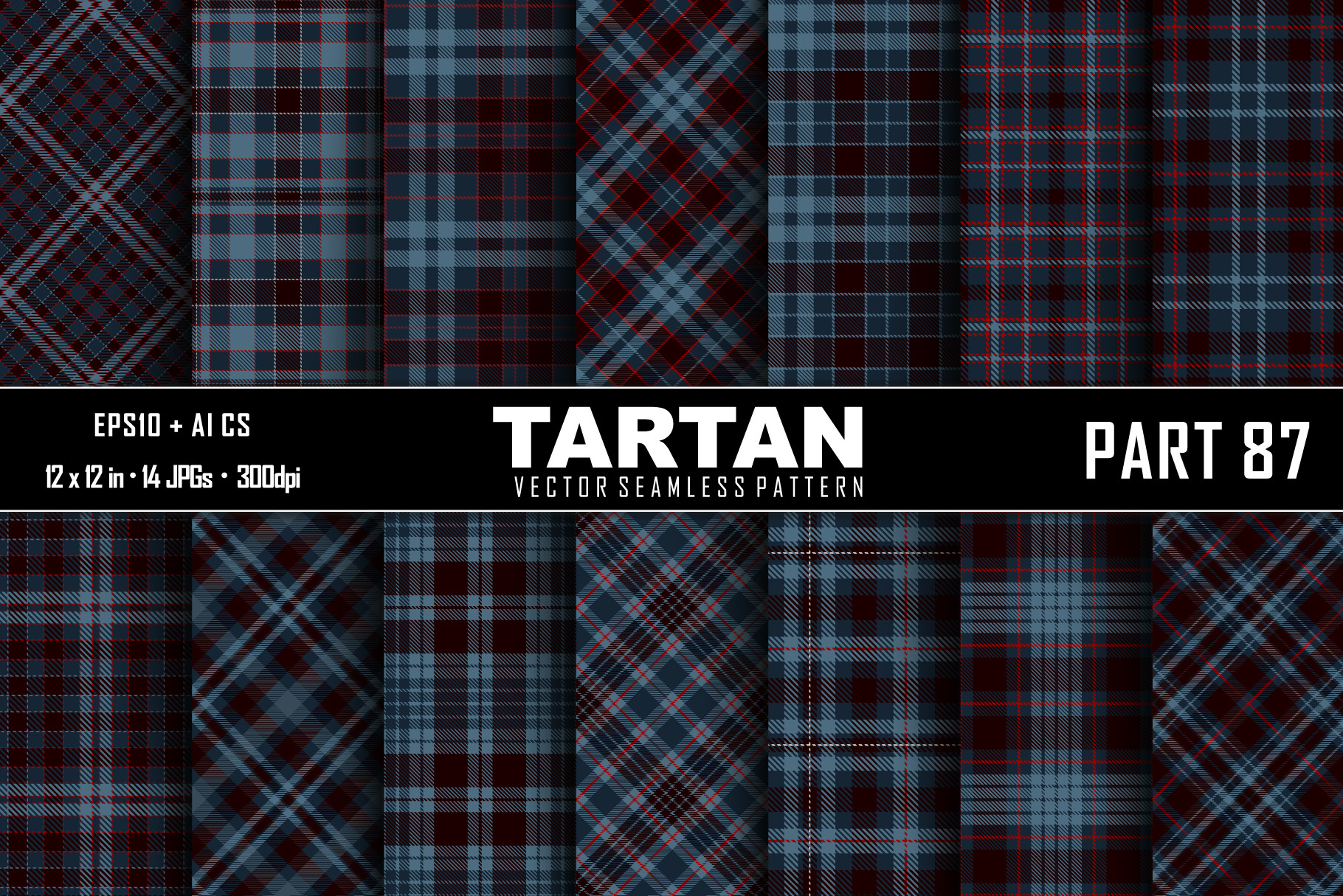 Seamless Tartan Pattern. Part–87, a Pattern Graphic by Vectorchoice