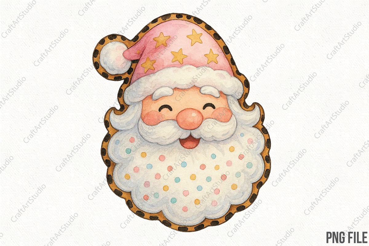Preppy Santa Christmas PNG, an Illustration by CraftArtStudio (Photo 1 of 4)