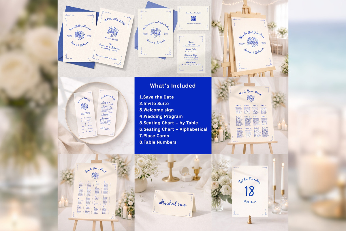 Full Wedding Bundle Canva bd001, a Stationery Template by TyphoonStudio (Photo 2 of 5)
