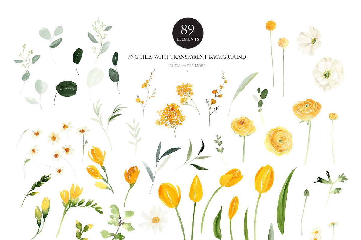 Watercolor Flower - Soft Yellow, an Illustration by Beigetime (Photo 2 of 11)