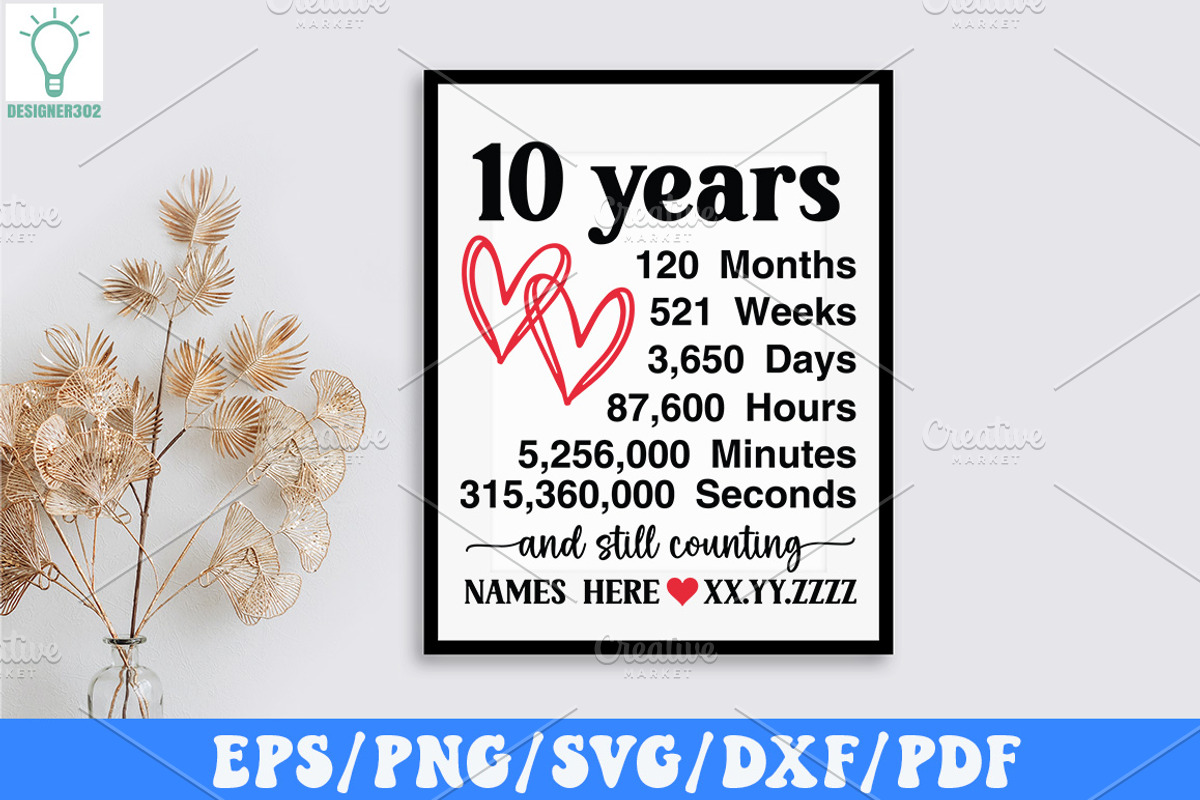 Wedding Anniversary SVG Bundle, a Graphic by Designer302 (Photo 3 of 12)