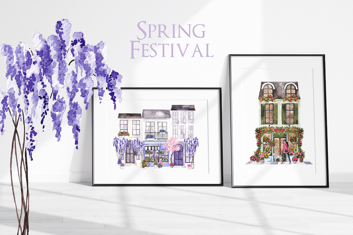 Spring Festival. Watercolor graphic, an Object Graphic by ma_i_vi (Photo 11 of 11)