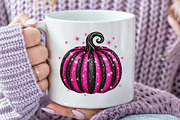Pink and Black Sequin Pumpkin PNG, an Illustration by Dream Creation (Thumbnail 5 of 5)