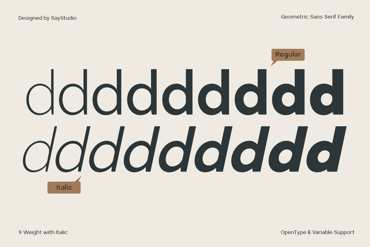 Geometric Sans - Rucent, a Sans Serif Font by Say Studio (Photo 8 of 14)