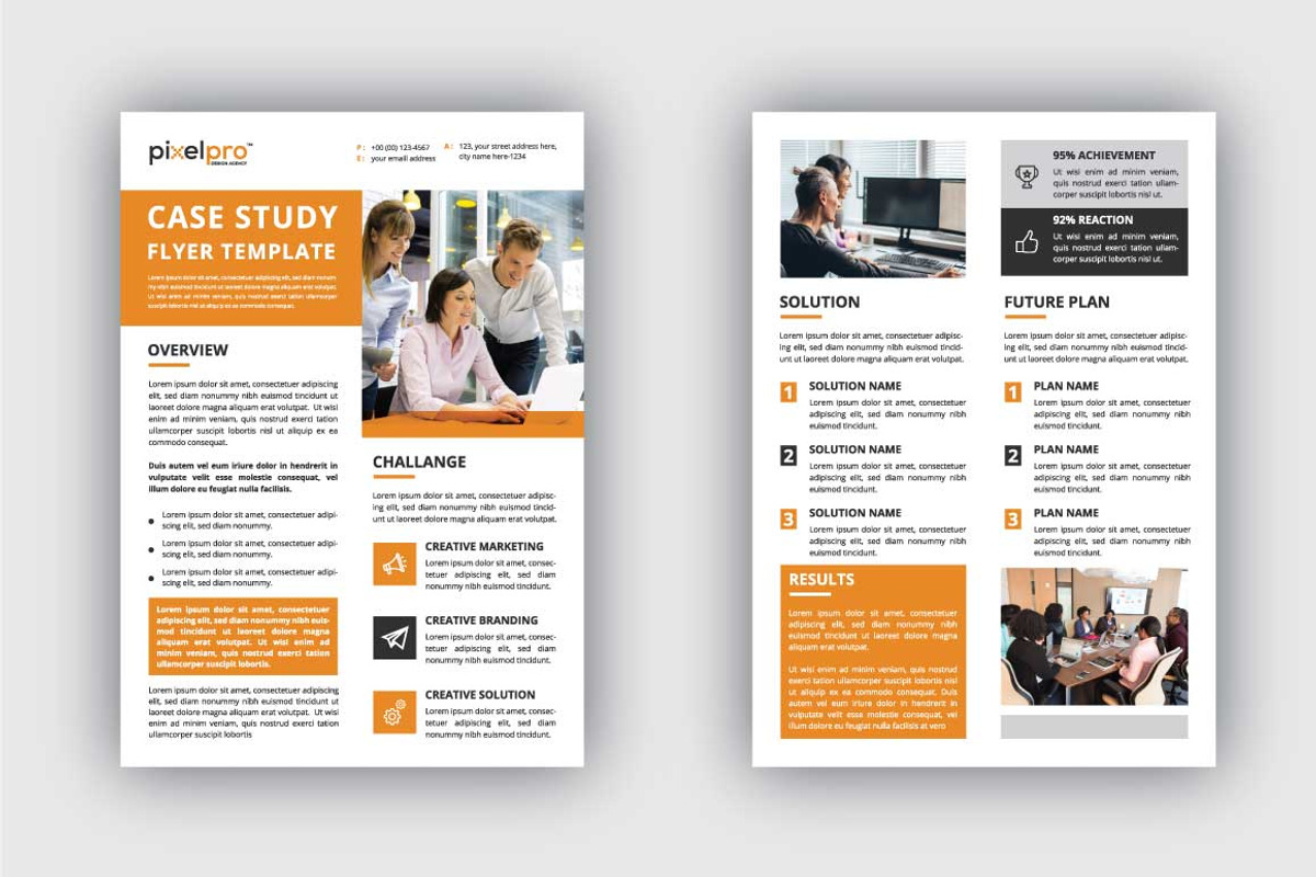 Case Study Flyer Design Template, a Flyer Template by Pixel Pro (Photo 2 of 4)