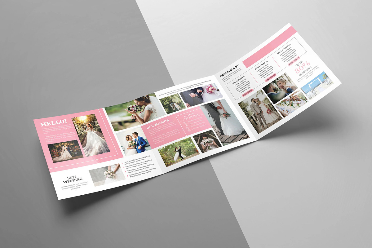 Square Trifold Photography Brochure, a Brochure Template by retrographix (Photo 2 of 4)