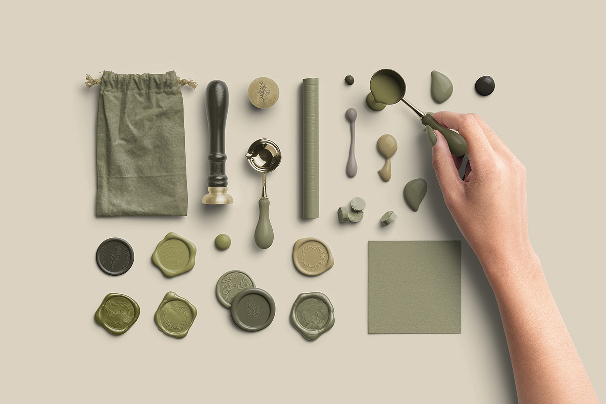 Olive Elegant Sealing Wax PNG Pack, an Object Graphic by Custom Scene (Photo 1 of 8)