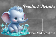 Watercolor Cute Baby Elephant, a Seasonal Illustration by Craft Nest (Thumbnail 3 of 5)