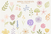 Spring Whimsical Watercolor Clipart, a Seasonal Illustration by Adora ARTS (Thumbnail 2 of 10)