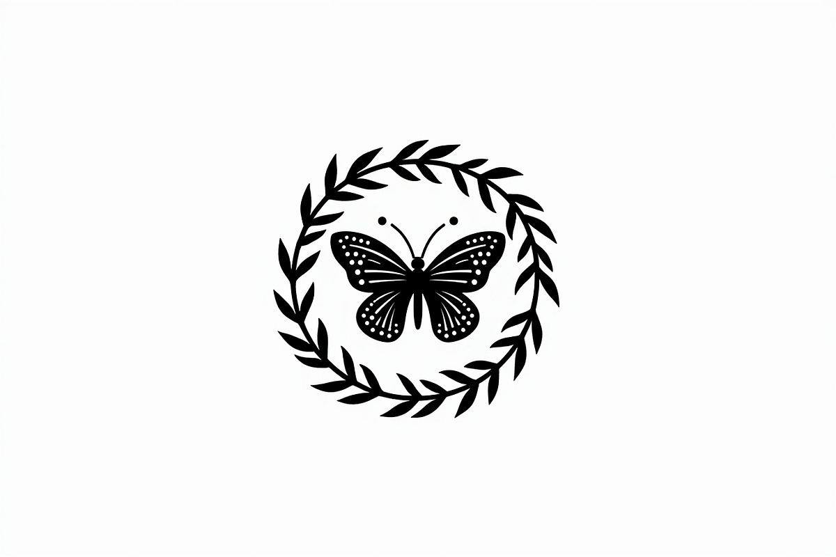 Butterfly Laurel Wreath Set, an Illustration by BIPLOB EXPERT (Photo 3 of 7)