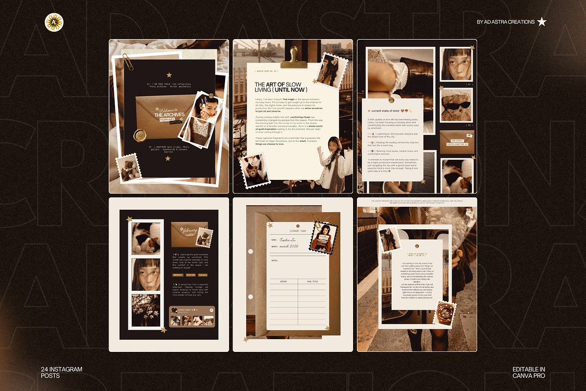 LETTERS & STARS |Instagram Templates, a Social Media Template by Ad Astra Creations (Photo 3 of 6)