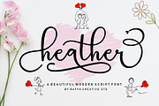 Heather Script, a Script Font by Raffa Creative (Thumbnail 1 of 7)
