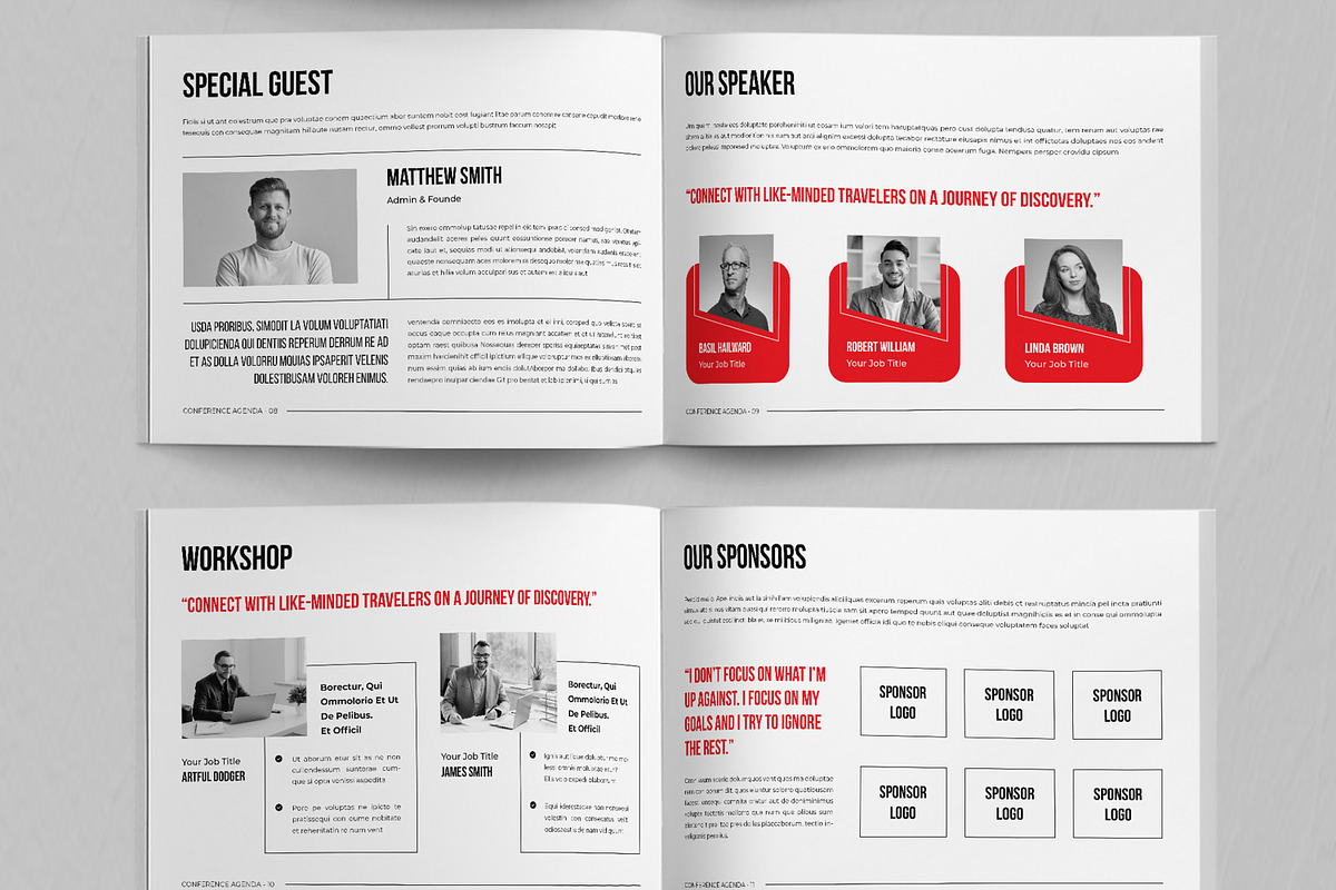 Landscape Conference Agenda Layout, a Brochure Template by ContestDesign (Photo 3 of 5)