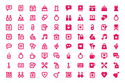 180 Love and Romance Material Icons, a Solid Icon by Creative Stall (Thumbnail 3 of 5)