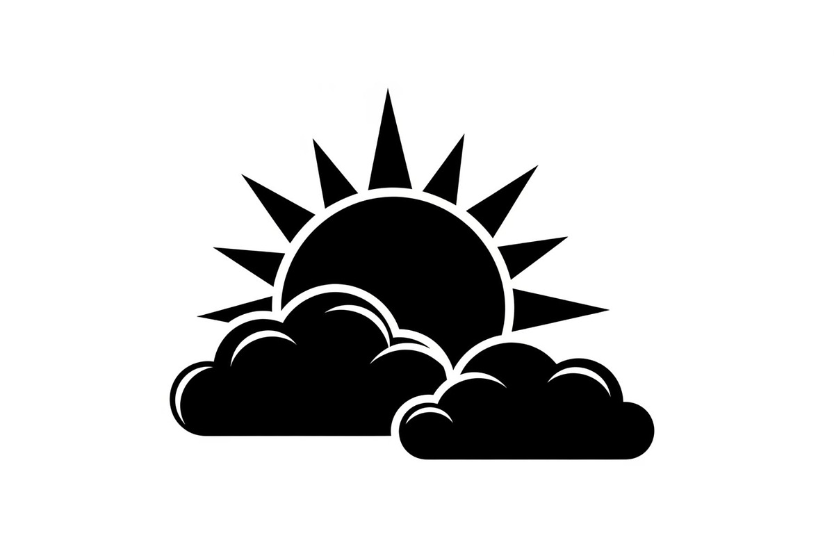 Sun Behind Clouds Silhouette Bundle, an Illustration by Gaye Art (Photo 5 of 31)
